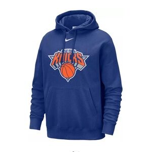 Nike Men's New York Knicks Blue Logo Club Pullover Hoodie XL